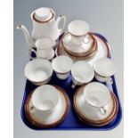 A tray containing a 22 piece Royal Grafton Majestic tea service.