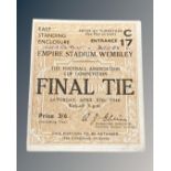 A 1946 FA Cup Final ticket Derby / Charlton