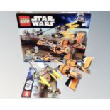 A Lego Star Wars 7962 Anakin's and Sebulba's Pod Racers with box and instructions.