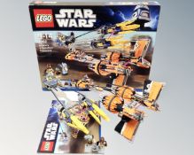 A Lego Star Wars 7962 Anakin's and Sebulba's Pod Racers with box and instructions.