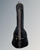 A Gio Ibanez Soundgear electric bass guitar in carry bag