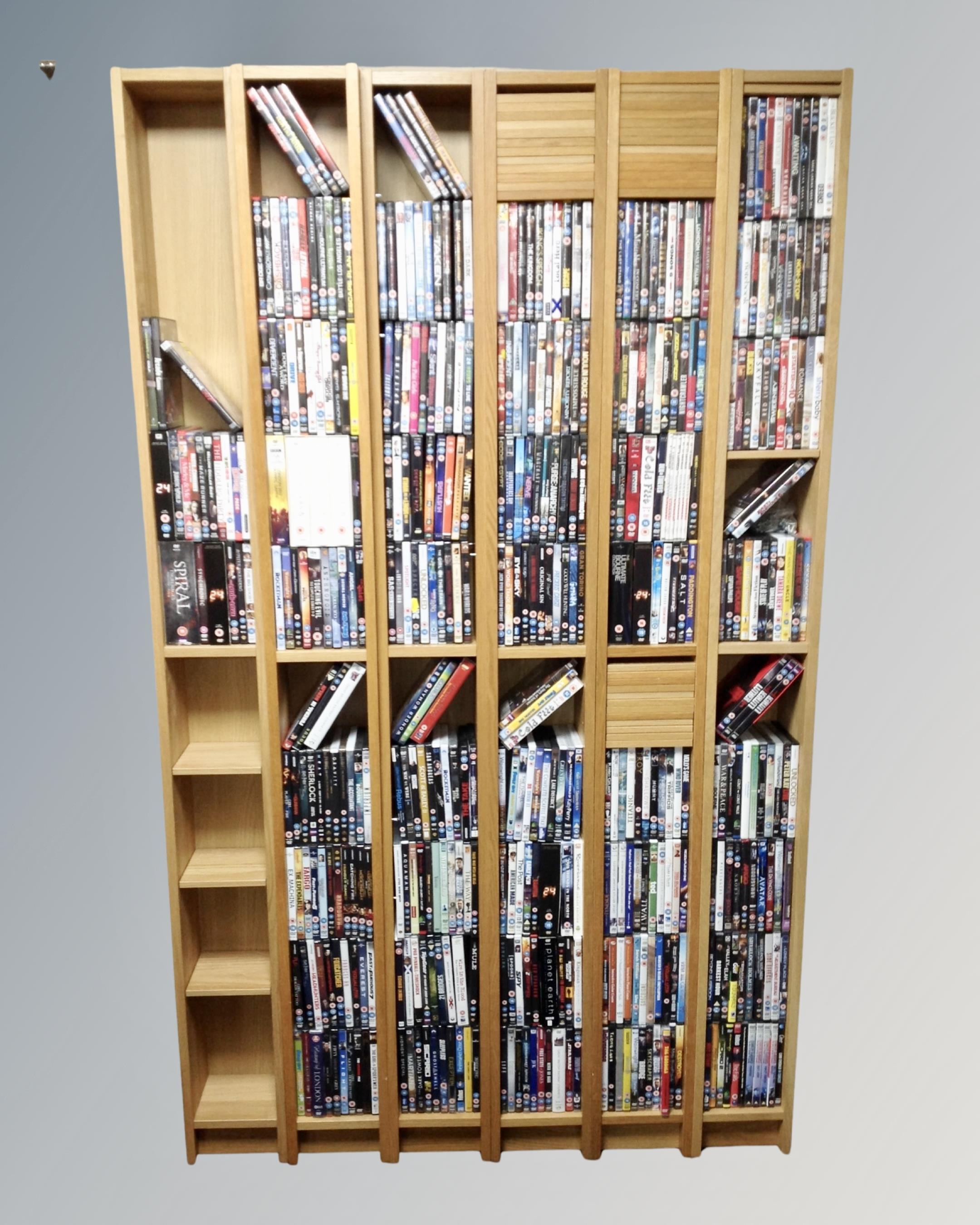 Six sets of Ikea Benno media shelves,