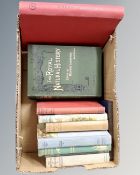 A box of vintage books relating to national history