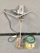 A Makita plaster's whisk 110v together with a 110v transformer