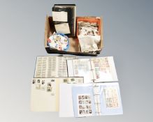 A box of albums, files and a large quantity of loose stamps, Great Britain,