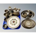 A Langley pottery 22 piece tea and dinner service.