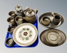 A Langley pottery 22 piece tea and dinner service.