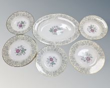 10 pieces of Wedgwood Wildflower bone china dinnerware.