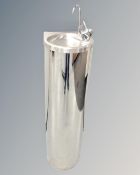 A Maestro stainless steel floor drinking water fountain