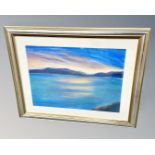 Pamela Randal (Scottish Contemporary) Sunset over Clyde Coast, pastel, signed, 37cm by 27cm.