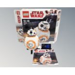 A Lego Star Wars 75187 BB-8 with mini-figure, box and instructions.