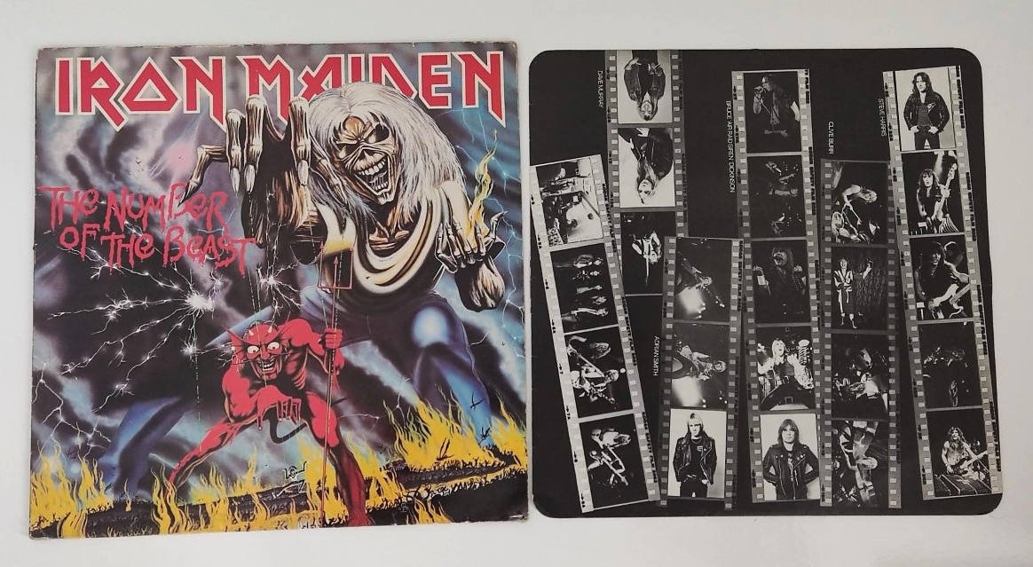 First pressing of Iron Maiden's 'The Number of the Beast' LP 1982.