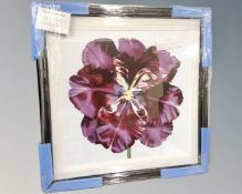 A Brookpace Lascelles flower print, in frame.