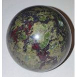 Natural Polished Dragon Blood Crystal Ball. Weight 61g, length 33mm, width 33mm, height 33mm.