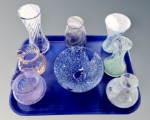 Eight pieces of Caithness glass.