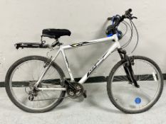 A Marin Bolinas ridge front suspension mountain bike with helmet