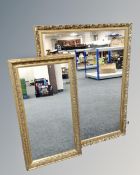 Two decorative gilt framed mirrors