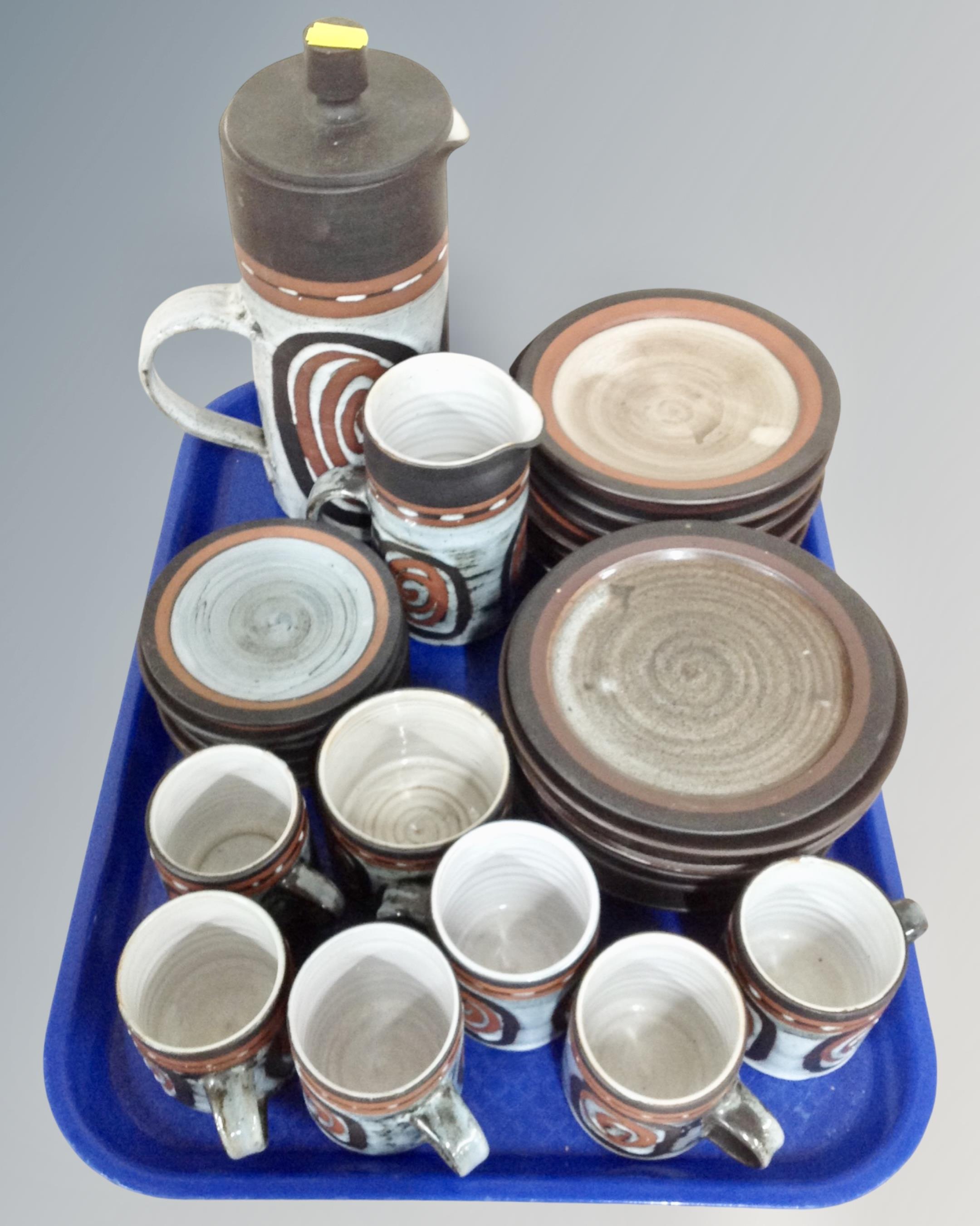 A 27 piece studio pottery coffee service.