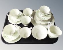 Twenty pieces of Royal Albert Laurentian snow drop bone china