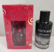 Sauvage eau de parfum 100ml bottle: sprayed only a few times,