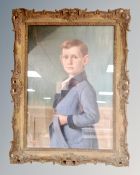 A 19th century oil painting - Portrait study 'Bruce' in decorative gilt frame