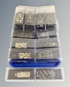 A tray of sixteen die-cast tanks / armoured vehicles