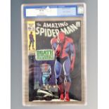 Marvel Comics : CGC Universal Grade, The Amazing Spider-Man, #75 15¢ comic, slabbed and graded 8.0.