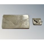 A silver card case in the form of a purse, William Hornby, London 1901,