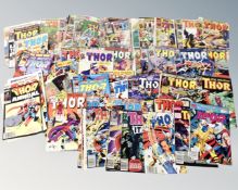 A quantity of Marvel Thor comics