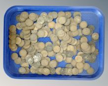 A tray of Victorian and later pennies