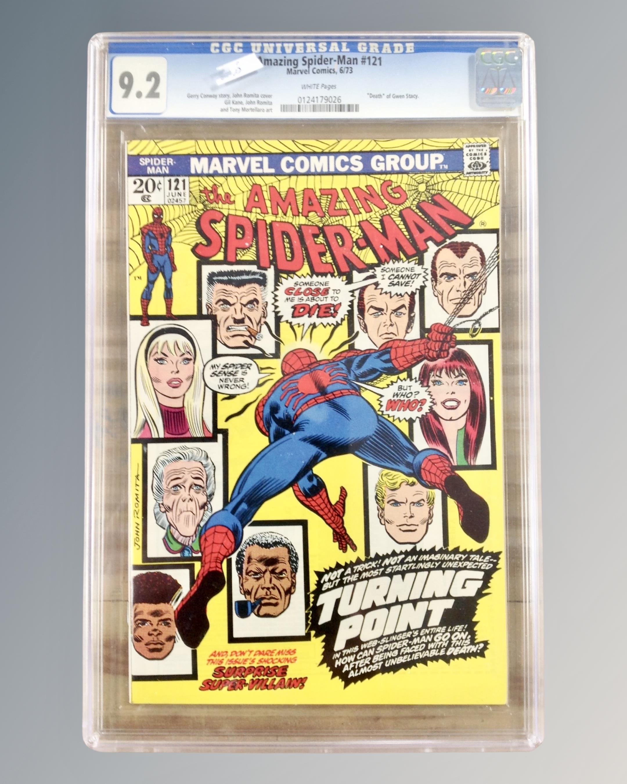 Marvel Comics : CGC Universal Grade, The Amazing Spider-Man #121 comic, slabbed and graded 9.2.