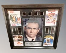 A Sean Connery James Bond limited edition film cell and picture montage 61/500 in frame