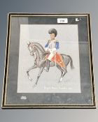 C. M. Webster : Royal Horse Guards, watercolour with bodycolour, signed, 28 cm x 21 cm, framed.