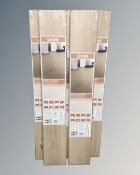 Five packs of Leone warm oak effect laminate flooring (new)