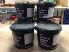 Six tubs of Good Home air purifying Brilliant white paint, silk and matt, 5l.