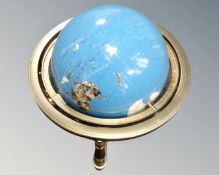 A Gemstone globe on stand