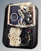 A tray and box of fine bracelets, bangles,