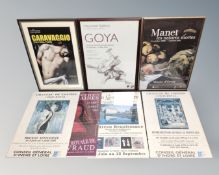 Seven gallery posters including the Hayward gallery Goya,
