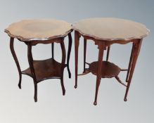 Two late 19th century shaped occasional tables