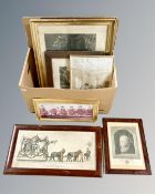 A quantity of Continental pictures and prints.