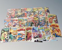 A tray of DC comics to include The Flash, Green Lantern, The Atom, Hawke Man 12¢ and 15¢ covers,