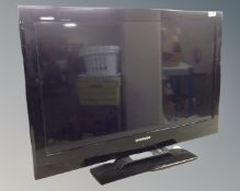 A Techwood 32" LCD TV with remote