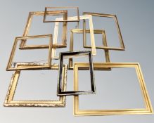 Nine various picture frames