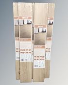 Five packs of Leone warm oak effect laminate flooring (new)