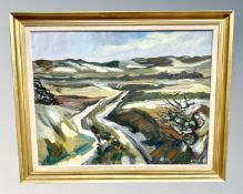 Continental School : Impressionist landscape, oil on canvas, 96 cm x 74 cm.