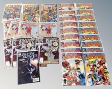 A tray of Marvel comics, three issues The Avengers no.