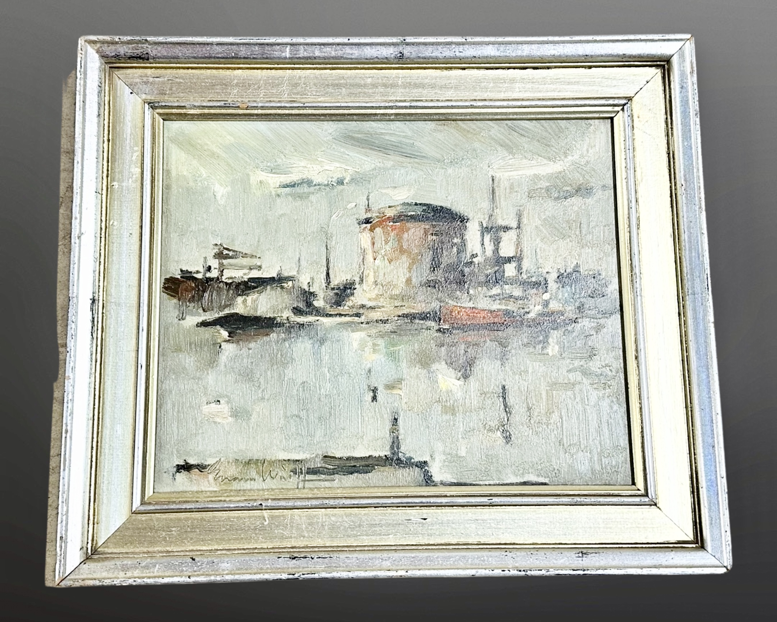 Evan Wulff : Nyborg, oil on board, 26 cm