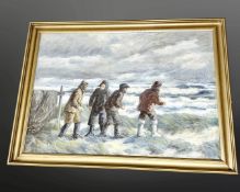 E Wannick : Fishermen looking out to sea