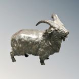 An early 20th century bronze figure of a mountain goat, height 11.5 cm.