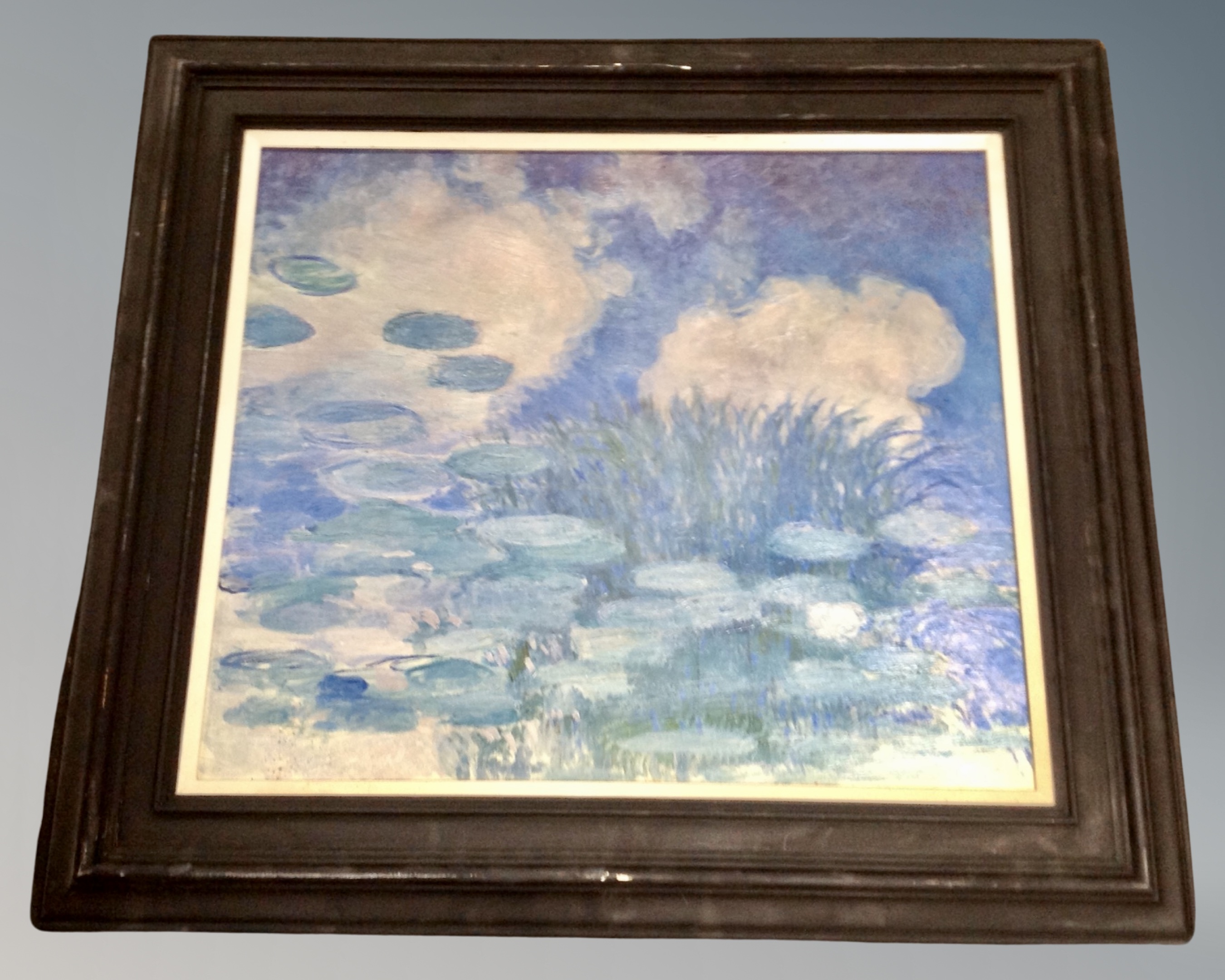 An Artagraph Edition - water lilies, framed.